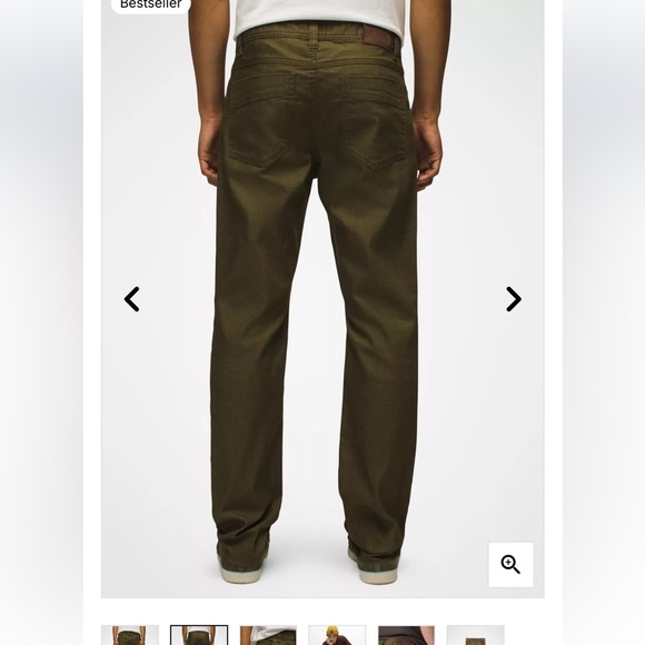 Men’s Prana Bridger size 30X30 slim fit straight, brown jean. 5 pocket design. - Picture 2 of 12